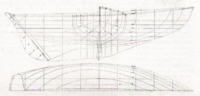 Bear Class hull lines drawing showing plan, profile, and section views