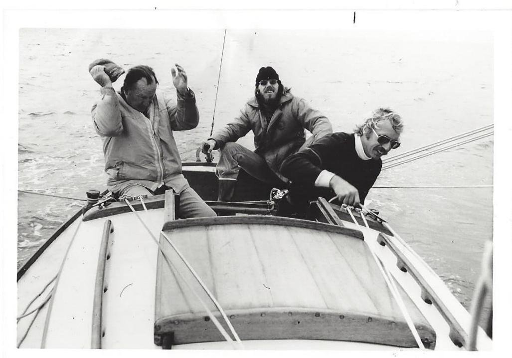 Crew racing aboard Dubhe in a stiff breeze